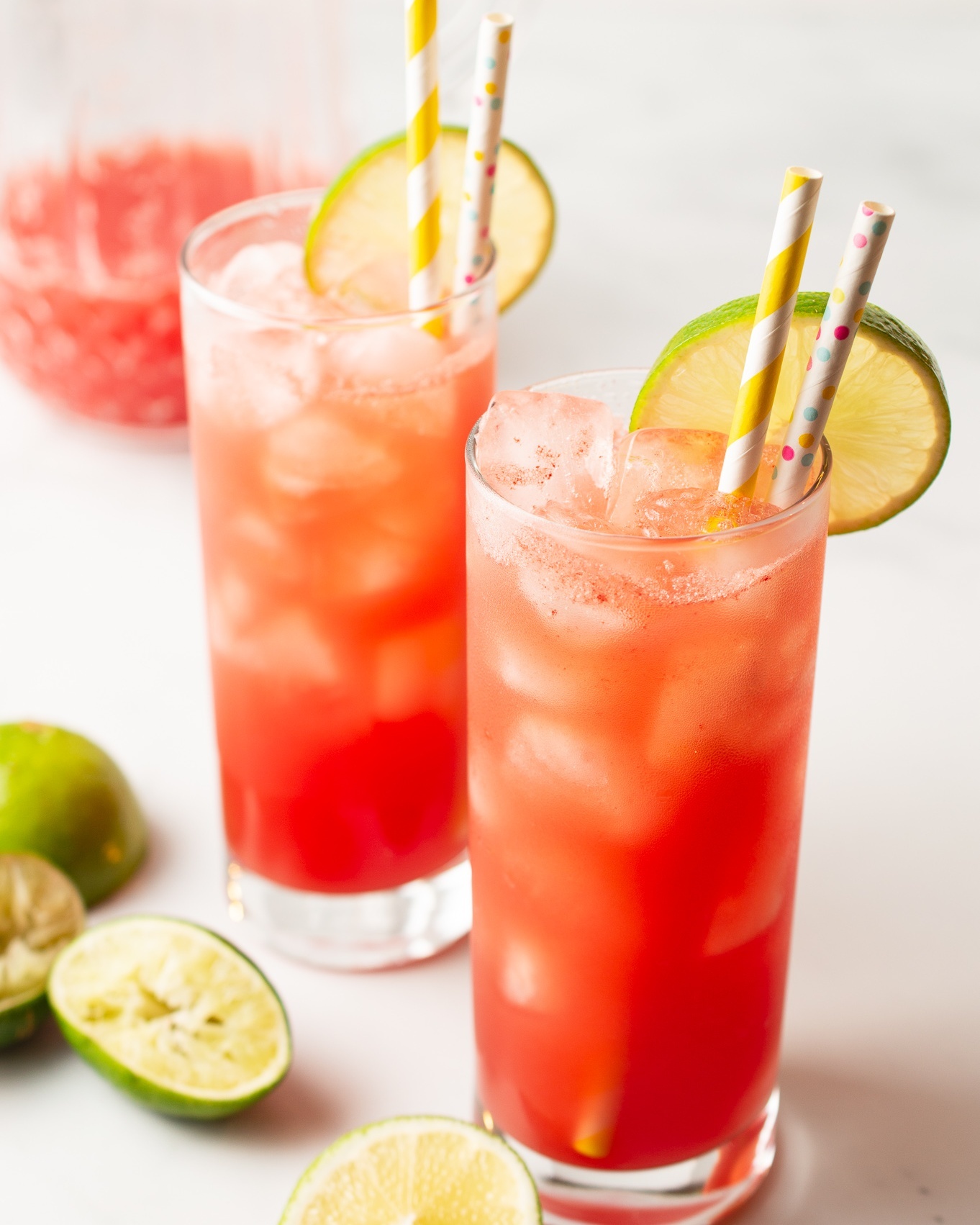 🍉You need this Watermelon Limeade! 🍉 OK, I do.  Temps are at or near 100º with a big ol' layer of southern humidity on top!  Yeesh! 🥵⁣
⁣
🍉Lucky for us, watermelon is plentiful right now, so we can make a refreshing treat and stay hydrated at the same time.  And if you have a LOT of it, having a drink recipe in your back pocket is a very good thing.  All you need is a good blender. 🙂⁣
⁣
🍉Want the recipe?  Just click on the link in my bio, and look for this photo.  Voilà!⁣
⁣
Stay cool, my friends!